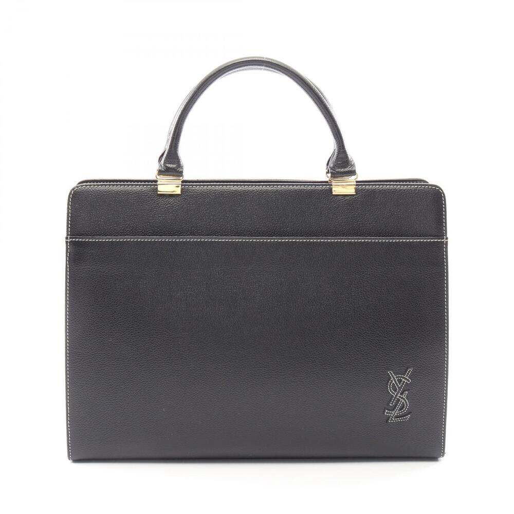 Saint Laurent Business Leather Shoulder Bag Black
